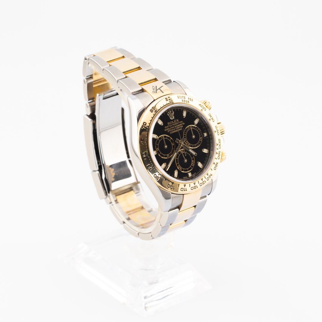 Rolex Steel & Gold Daytona Black Dial 116503