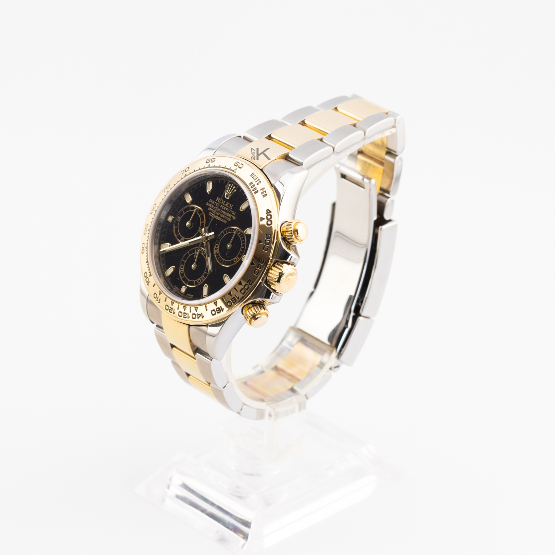 Rolex Steel & Gold Daytona Black Dial 116503