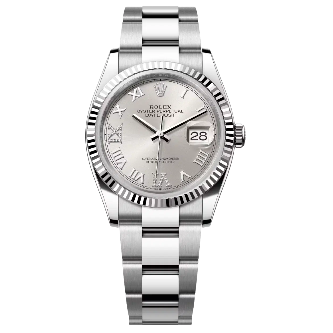 Rolex Datejust Silver Pave 126234
