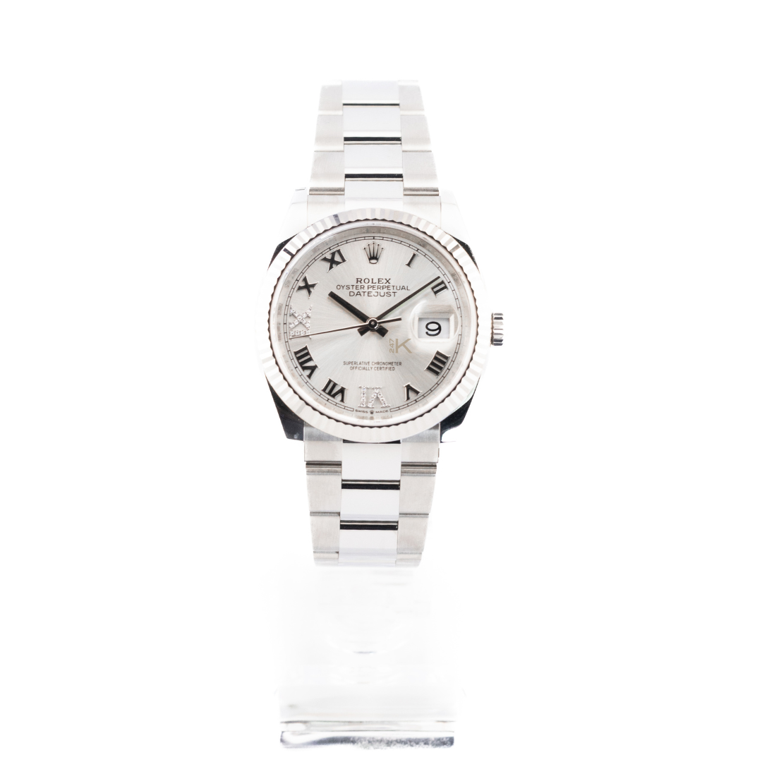 Rolex Datejust Silver Pave 126234