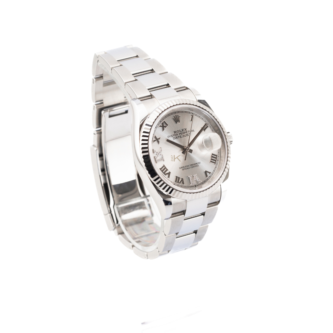 Rolex Datejust Silver Pave 126234