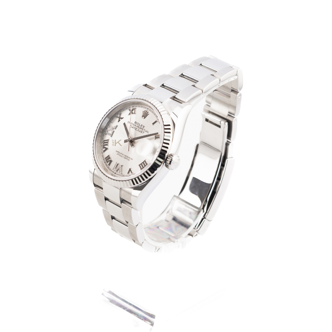 Rolex Datejust Silver Pave 126234