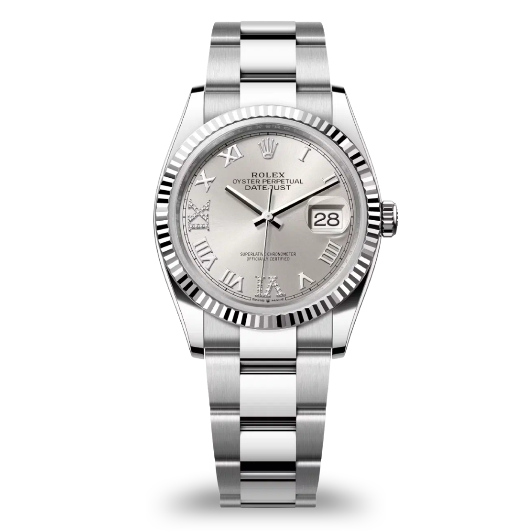 Rolex Datejust Silver Pave 126234