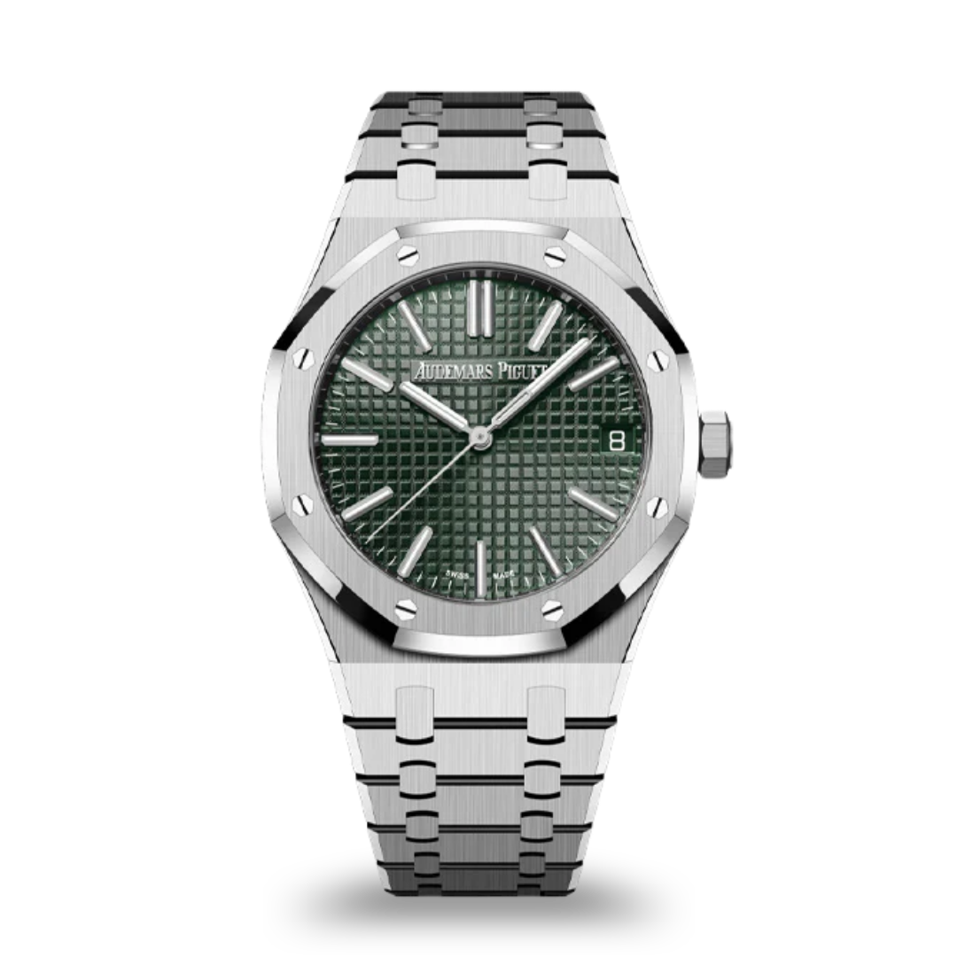 Audemars Piguet Royal Oak 50th Anniversary 15510ST Green Steel Folding Clasp Watch – Pre-Owned