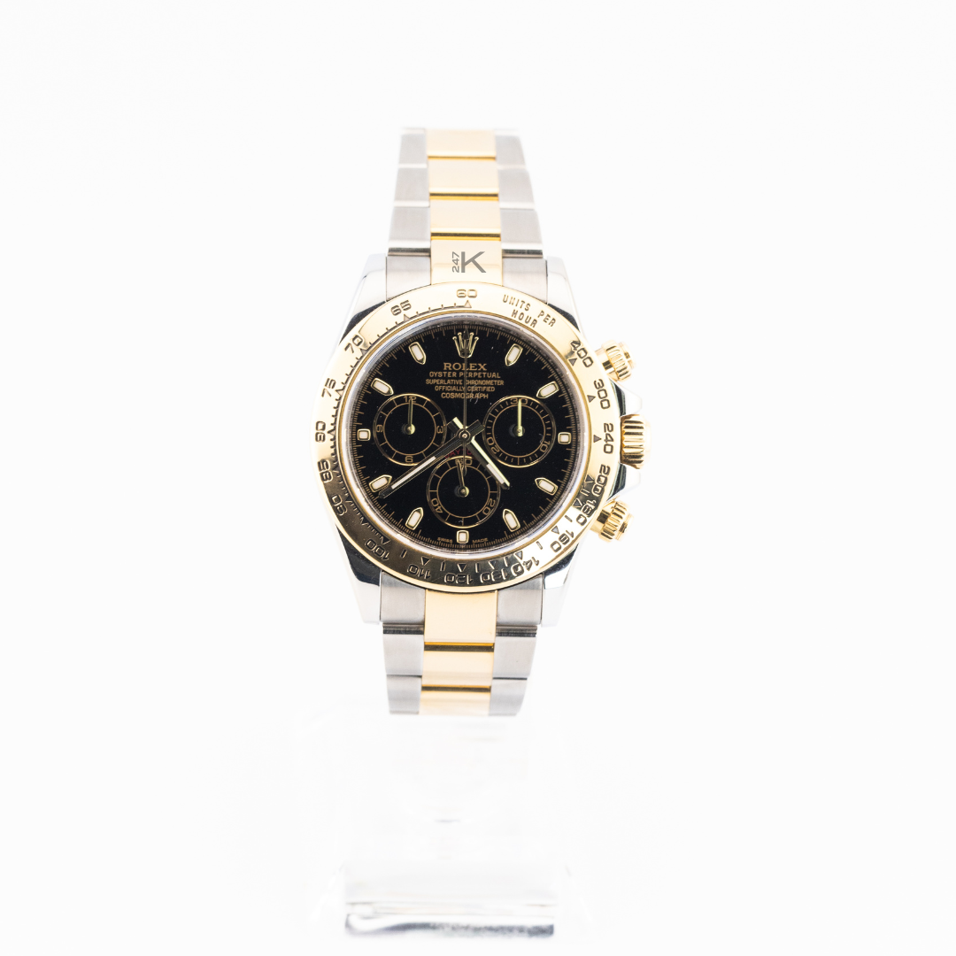 Rolex Steel & Gold Daytona Black Dial 116503