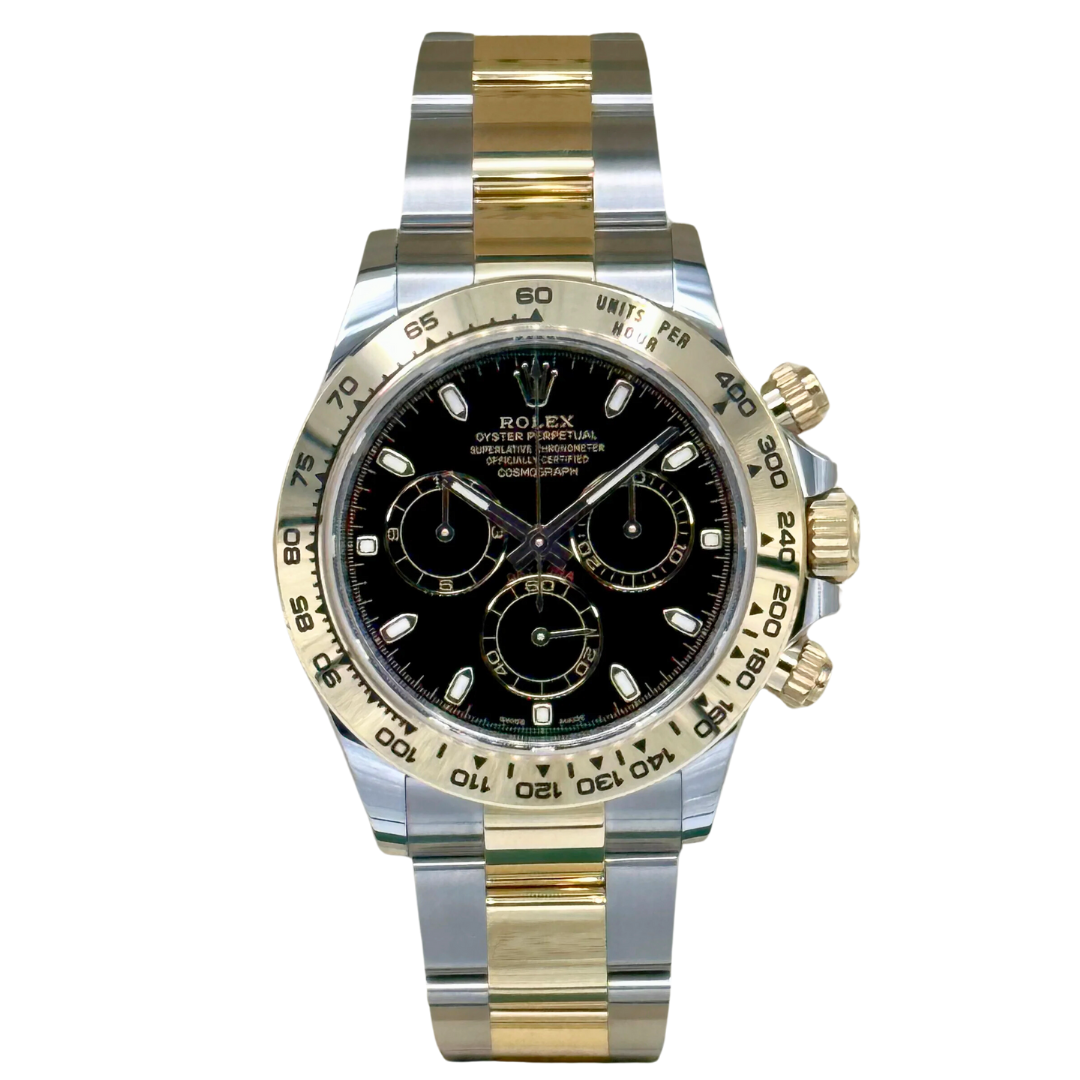 Rolex Steel & Gold Daytona Black Dial 116503