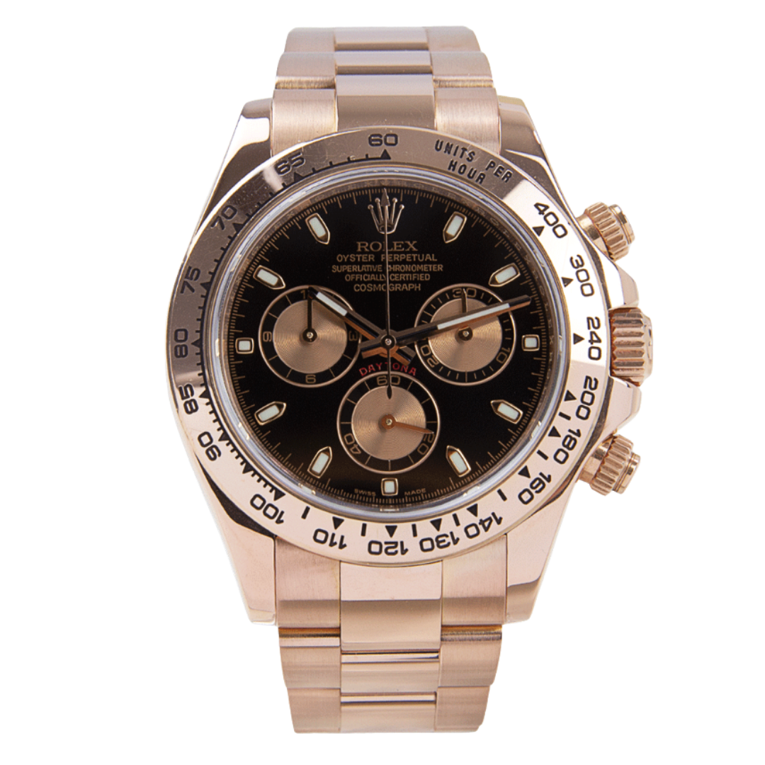 Rolex Rose Gold Daytona Black Dial 116505