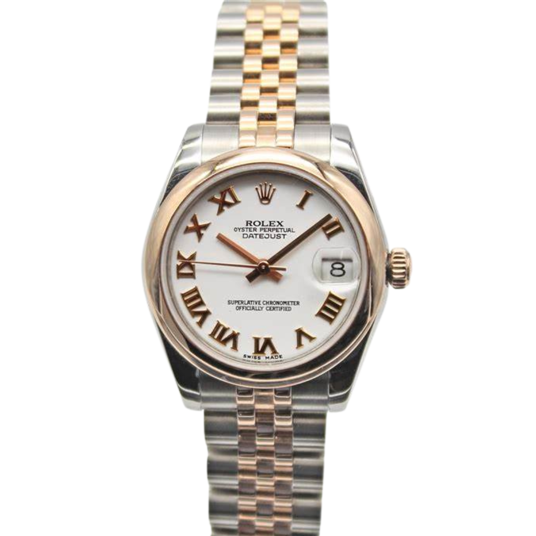 Rolex Datejust Smooth Bezel Steel & Rose 178241