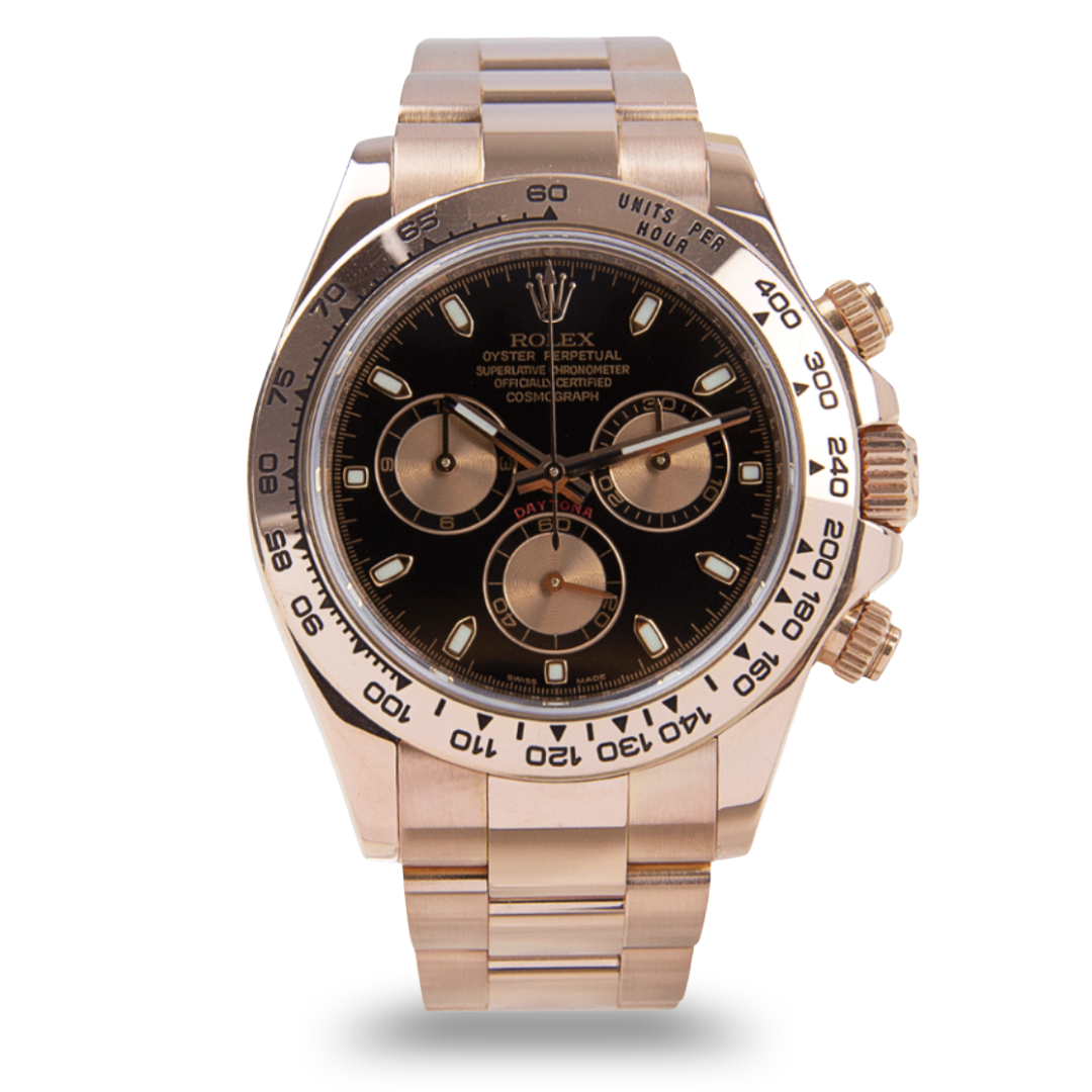 Rolex Rose Gold Daytona Black Dial 116505