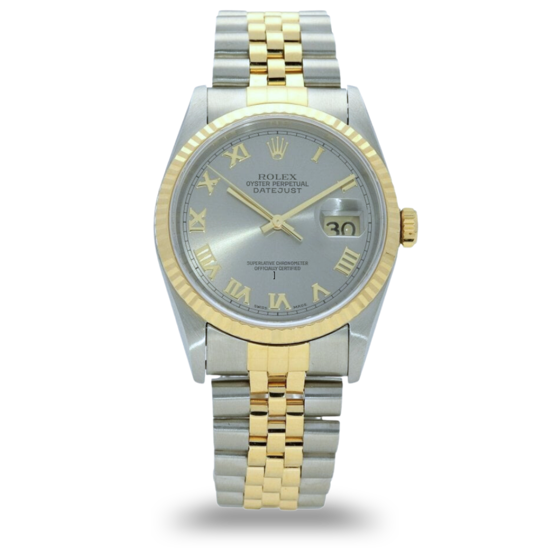 Rolex DateJust 16233 Silver Roman Dial